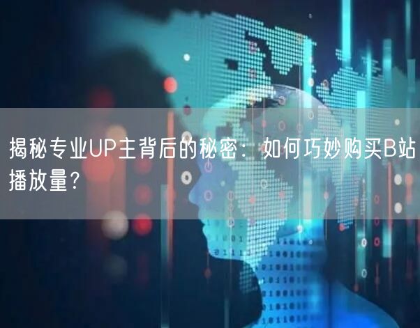 揭秘专业UP主背后的秘密：如何巧妙购买B站播放量？