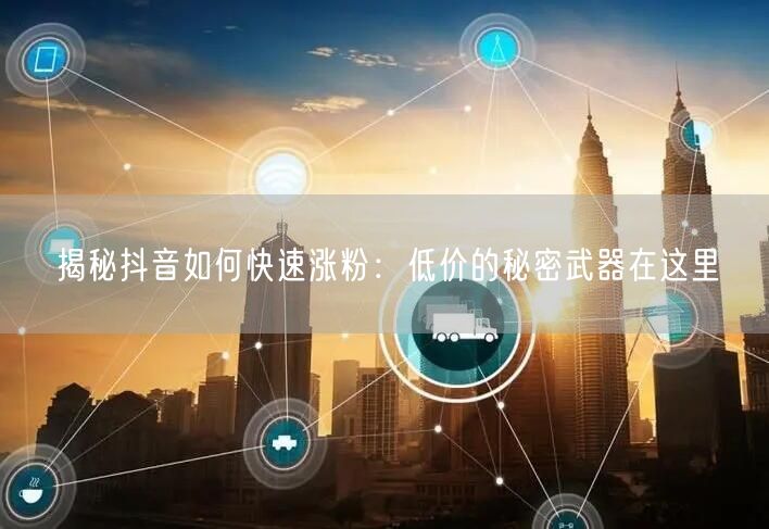 揭秘抖音如何快速涨粉：低价的秘密武器在这里