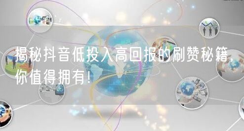 揭秘抖音低投入高回报的刷赞秘籍，你值得拥有！