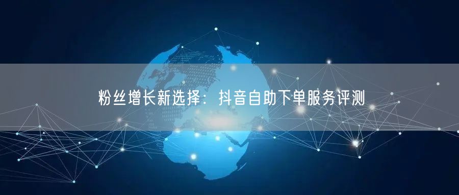 粉丝增长新选择：抖音自助下单服务评测