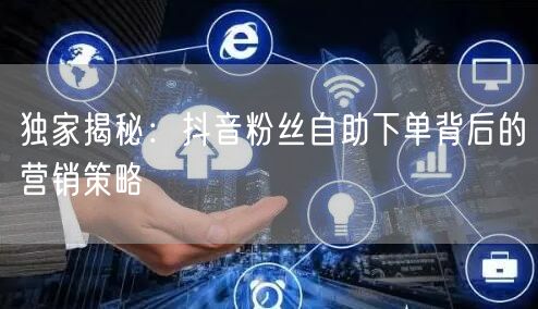 独家揭秘：抖音粉丝自助下单背后的营销策略
