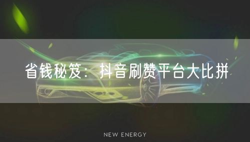 省钱秘笈：抖音刷赞平台大比拼