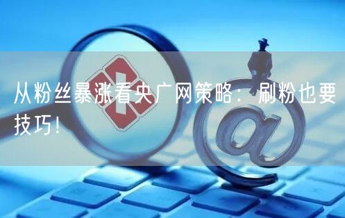 从粉丝暴涨看央广网策略：刷粉也要技巧！