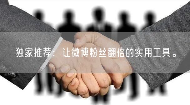 独家推荐：让微博粉丝翻倍的实用工具。
