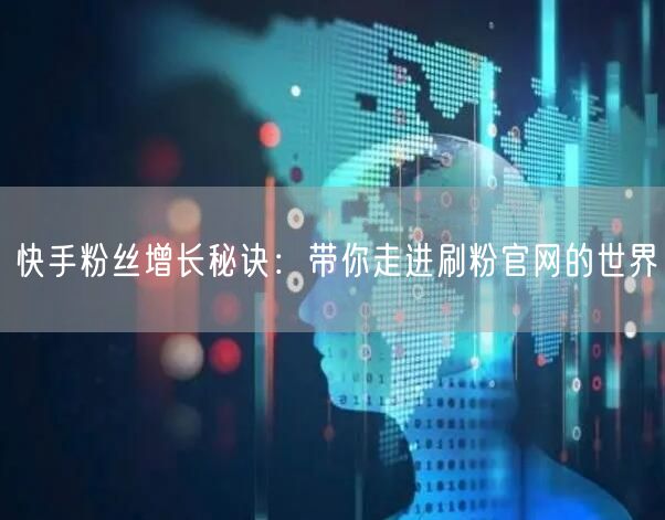 快手粉丝增长秘诀：带你走进刷粉官网的世界