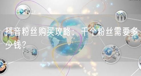 抖音粉丝购买攻略：千个粉丝需要多少钱？