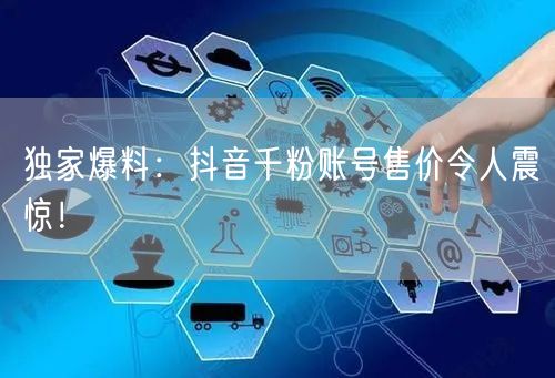 独家爆料：抖音千粉账号售价令人震惊！