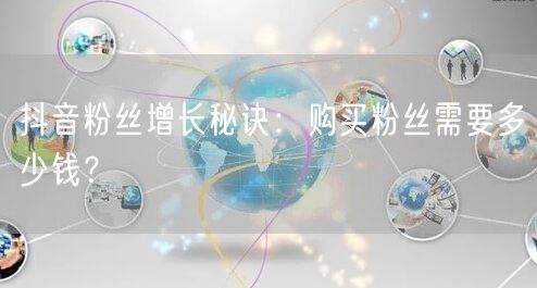 抖音粉丝增长秘诀：购买粉丝需要多少钱？