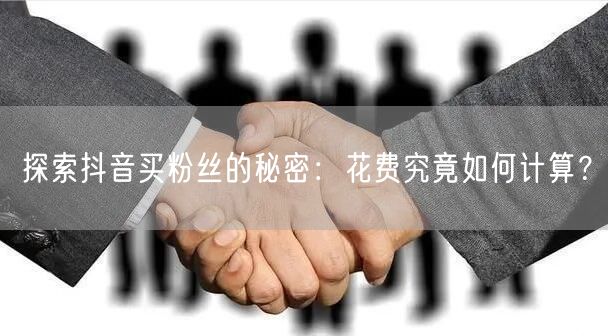 探索抖音买粉丝的秘密：花费究竟如何计算？