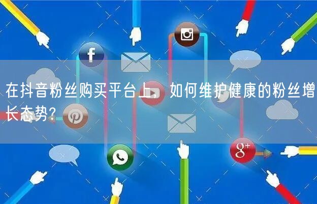 在抖音粉丝购买平台上，如何维护健康的粉丝增长态势?