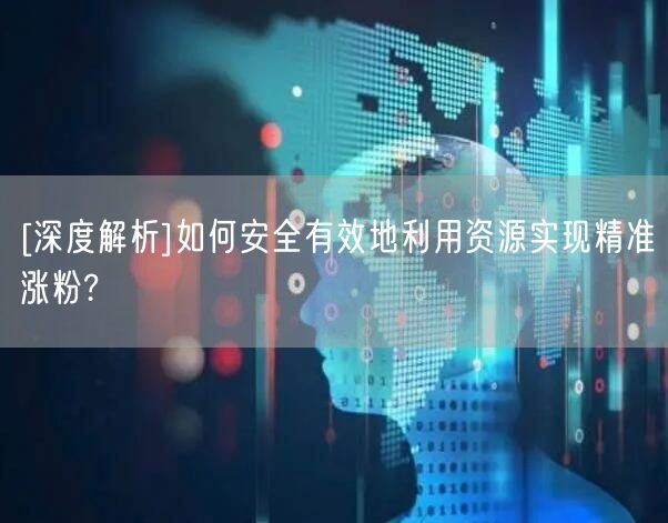 [深度解析]如何安全有效地利用资源实现精准涨粉?