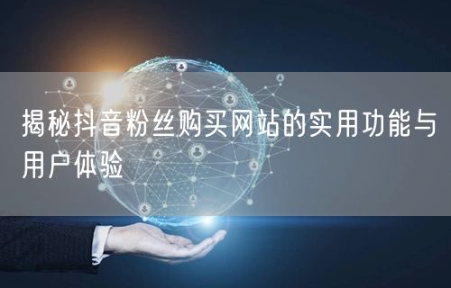 揭秘抖音粉丝购买网站的实用功能与用户体验