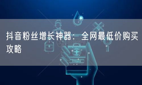 抖音粉丝增长神器：全网最低价购买攻略