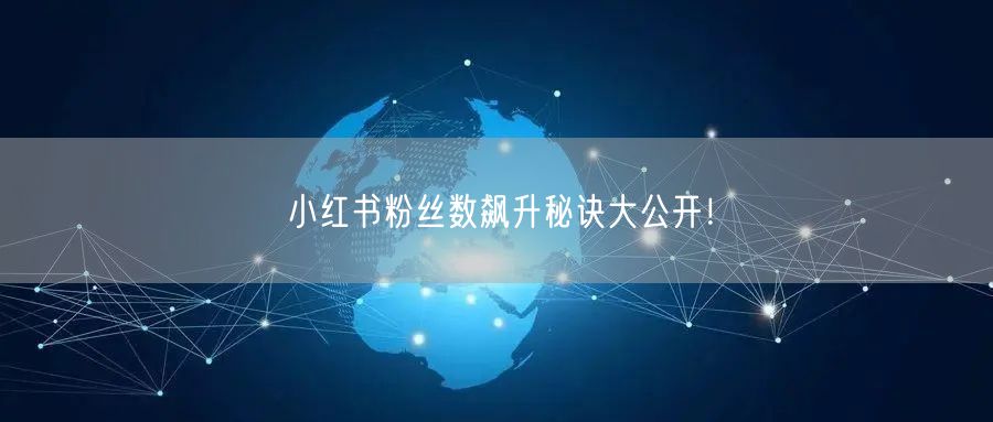 小红书粉丝数飙升秘诀大公开！