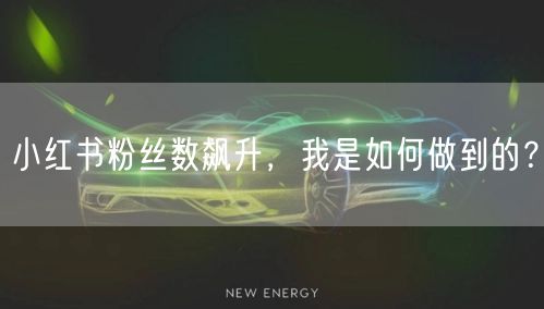 小红书粉丝数飙升，我是如何做到的？