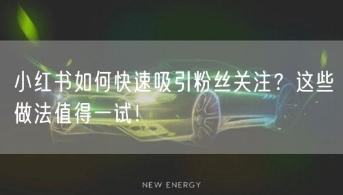 小红书如何快速吸引粉丝关注？这些做法值得一试！