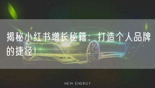 揭秘小红书增长秘籍：打造个人品牌的捷径！