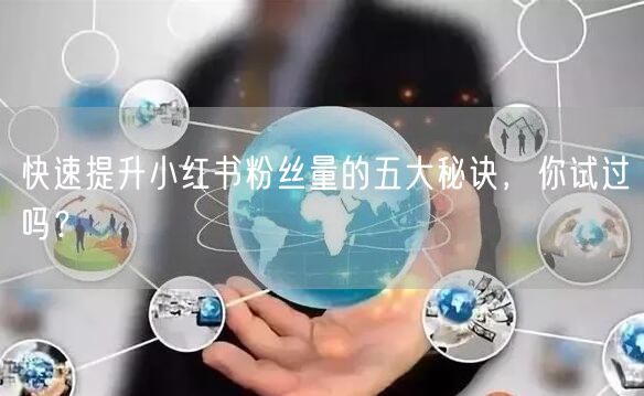 快速提升小红书粉丝量的五大秘诀，你试过吗？