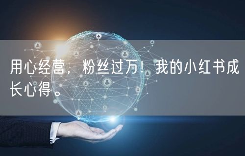 用心经营，粉丝过万！我的小红书成长心得。
