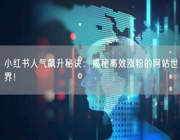 小红书人气飙升秘诀：揭秘高效涨粉的网站世界！