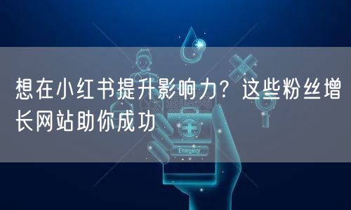 想在小红书提升影响力？这些粉丝增长网站助你成功
