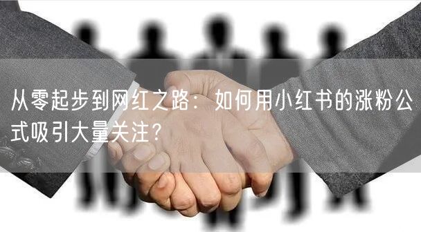 从零起步到网红之路：如何用小红书的涨粉公式吸引大量关注？