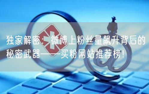 独家解密：微博上粉丝量飙升背后的秘密武器——买粉网站推荐榜！