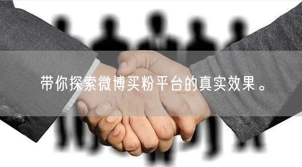 带你探索微博买粉平台的真实效果。