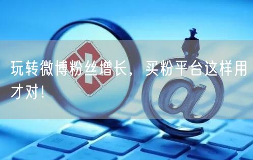 玩转微博粉丝增长，买粉平台这样用才对！