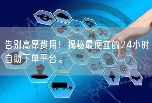 告别高昂费用！揭秘最便宜的24小时自助下单平台。