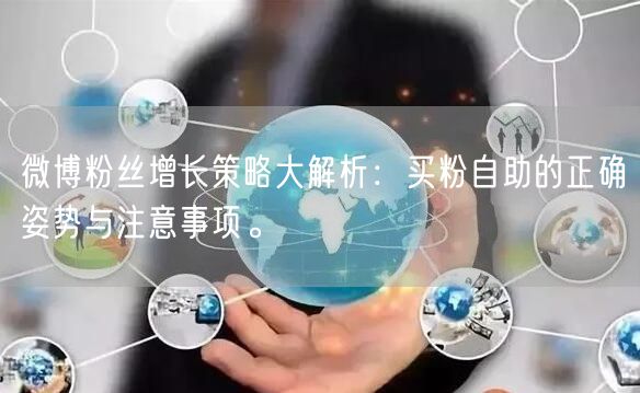 微博粉丝增长策略大解析：买粉自助的正确姿势与注意事项。