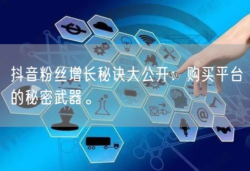抖音粉丝增长秘诀大公开：购买平台的秘密武器。