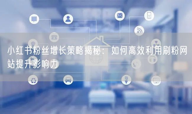 小红书粉丝增长策略揭秘:如何高效利用刷粉网站提升影响力